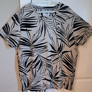 Voyage Craft Flow T-Shirt Floral Palm Men's Tropical Size 3XL Print Tee